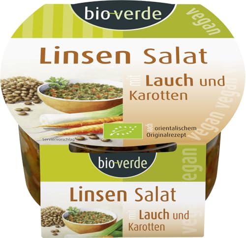 Linsen-Salat mit Lauch und Karotte, vegan 6 x 125 gr von Bioverde