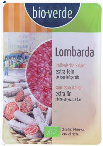 bio-verde Ital. Salami Lombarda Aufschnitt (6 x 80 gr) von Bioverde