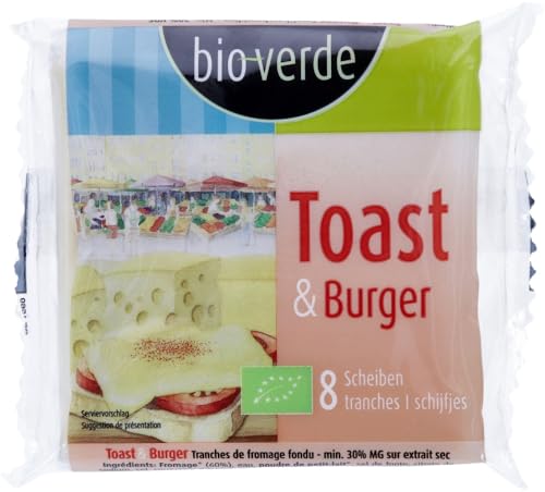 bio-verde Toast & Burger Schmelzkäsescheiben (6 x 150 gr) von Bioverde