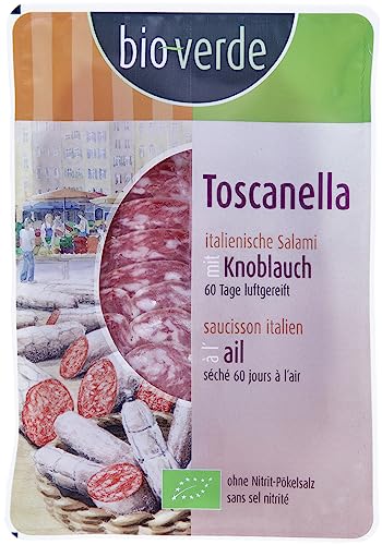 bio-verde Ital. Salami Toscanella Aufschnitt (6 x 80 gr) von Bioverde