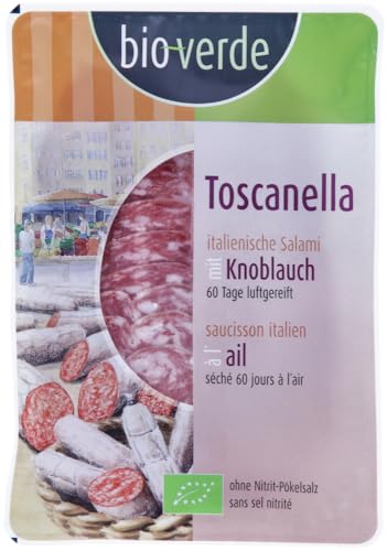 bio-verde Ital. Salami Toscanella Aufschnitt (6 x 80 gr) von Bioverde