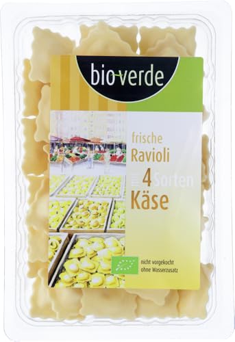 Frische Ravioli mit 4 Sorten Käse 6 x 250 gr von Bioverde