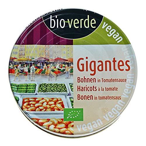 bio-verde - Gigantes aus Griechenland Riesenbohnen in Tomatensauce - 190 g - 6er Pack von bio-verde