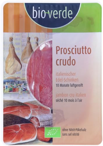 bio-verde Ital. Prosciutto Crudo Aufschnitt (6 x 80 gr) von Bioverde