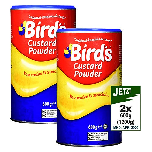 Bird's Custard Powder ORIGINAL 2x 600g (1200g) MEGA PACK - Birds Vaniliesoße, Pudding von Birds