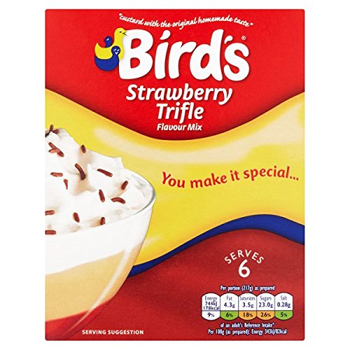Vogelerdbeergeschmack Trifle Mix 141g (Packung mit 12 x 144g) von Birds