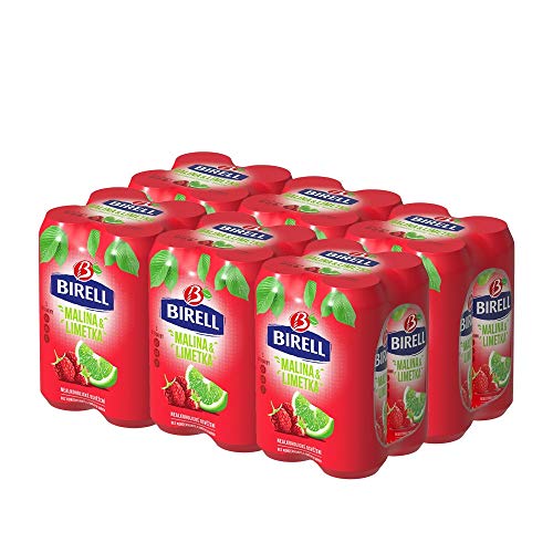 Birell Limetka & malina Erfrischendes alkoholfrei Radler mit Limette und Himbeere Geschmack (24 x 500ml) EU Dosenbier von Birell