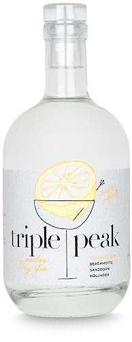 Triple Peak Gin Yellow Label 0.5L - 44% Vol. Bergamotte Sanddorn Holunder - Craft Distillery Piekfeine Brände - produziert in Deutschland von Triple Peak