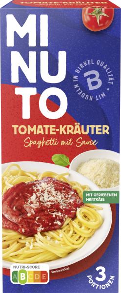 Birkel Minuto Tomate-Kräuter Spaghetti mit Sauce von Birkel
