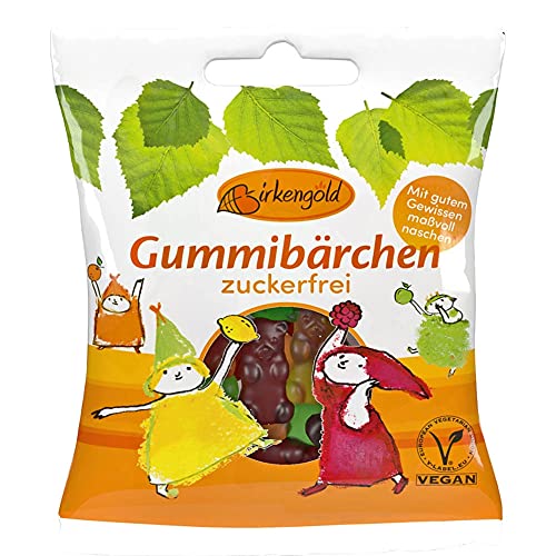 Birkengold - Gummibärchen ohne Gelatine - zuckerfrei - 50 g - 10er Pack Birkengold - Gummibärchen ohne Gelatine - zuckerfrei - 50 g - 10er Pack von Birkengold