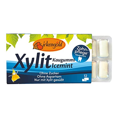 Birkengold - Kaugummi Icemint 12 Stück - 17 g - 24er Pack von Birkengold