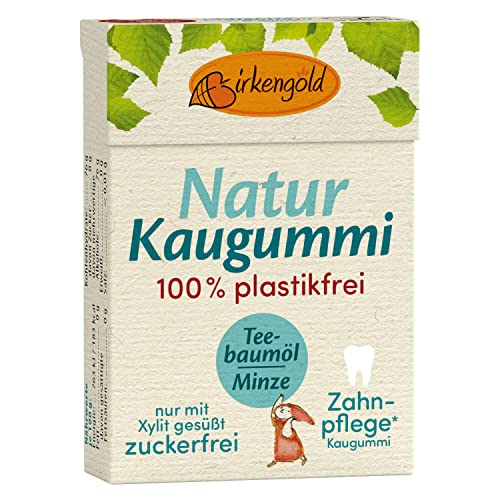 Birkengold - Kaugummi mit natürlicher Kaumasse Teebaumöl - Minze 20 Stk. - 28 g Birkengold - Kaugummi mit natürlicher Kaumasse Teebaumöl - Minze 20 Stk. - 28 g von Birkengold