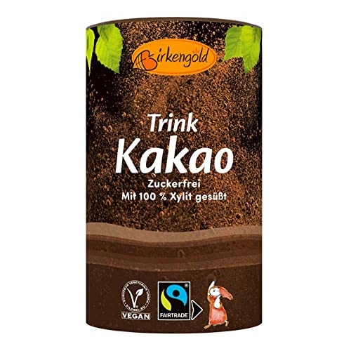 Birkengold Trink-Kakao - 100% Xylit gesüßt, 200g (12er Pack) von Birkengold
