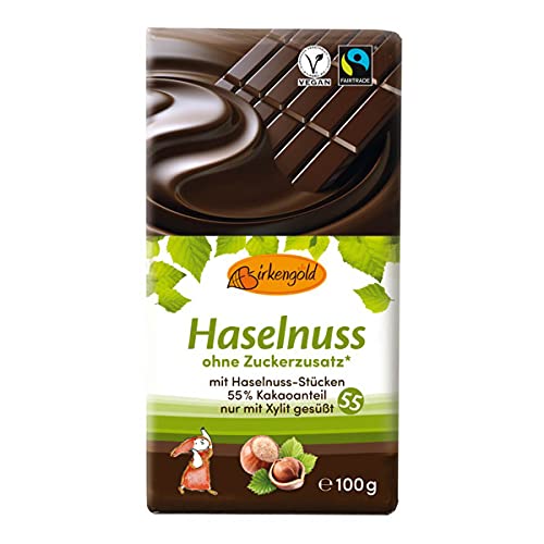 Birkengold - Zartbitterschokolade mit Nüssen - 100 g - 12er Pack von Birkengold