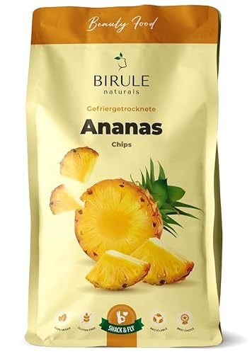 BIRULE naturals Gefriergetrocknete Ananas 200g Ananas Chips als Snack | 100% reine Frucht ohne Zusätze | Perfekter Ersatz für Süßigkeiten | für Kinder und Erwachsene BIRULE naturals Gefriergetrocknete Ananas 200g Ananas Chips als Snack | 100% reine Frucht ohne Zusätze | Perfekter Ersatz für Süßigkeiten | für Kinder und Erwachsene von Birule naturals