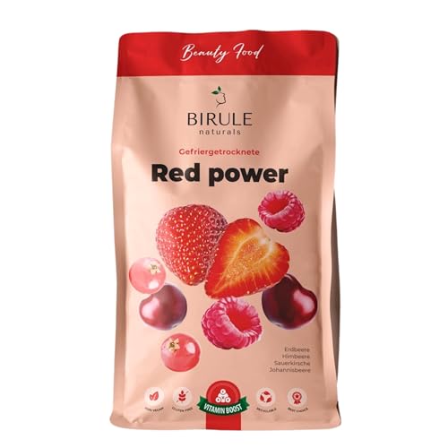 Gefriergetrocknete Früchte Set Himbeere, Erdbeere, Sauerkirsche, rote Johannisbeere 100% pur Frucht von BIRULE naturals Gefriergetrocknete Früchte Set Himbeere, Erdbeere, Sauerkirsche, rote Johannisbeere 100% pur Frucht von BIRULE naturals von Birule naturals