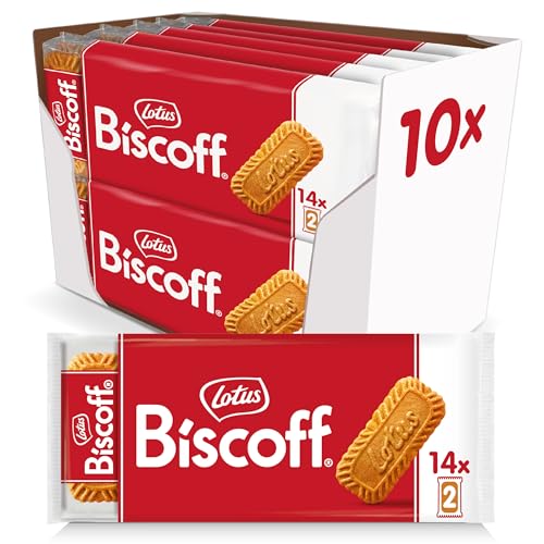 Lotus Biscoff | Karamellisierter Keks | Einzeln Verpackte Kekse im 2er Pack | Nur Natürliche Inhaltsstoffe | Vegan | Ohne Farbstoffe oder Zugesetzte Aromen | 10x (14x2) | 2,17 kg von Biscoff