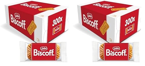Lotus Biscoff | Orginal Karamellisierter Keks | 300 Einzeln Verpackte Kekse | Einzigartiger Knuspriger Geschmack | Vegan | Kein Zusatz von Aromen oder Farbstoffen | 1.875 kg (Packung mit 2) von Biscoff