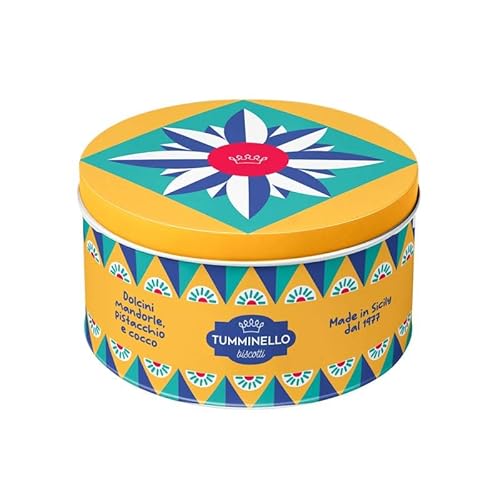 Finzia Dose mit Mandel-, Pistazien- und Kokosnuss-Pralinen 120 gr Finzia Dose mit Mandel-, Pistazien- und Kokosnuss-Pralinen 120 gr von Biscotti Tumminello