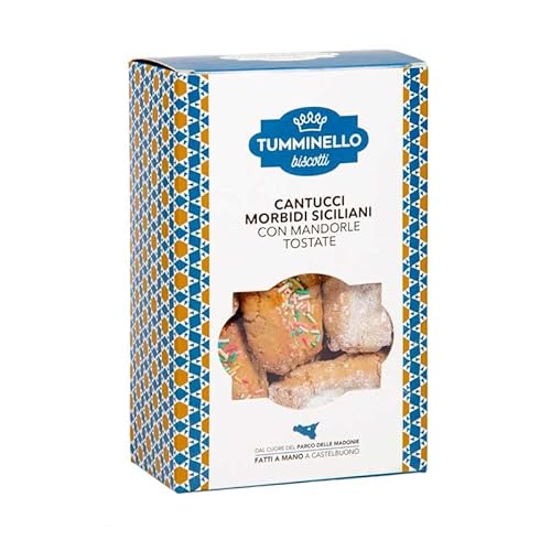 Weiche sizilianische Cantucci mit gerösteten Mandeln 270 gr Weiche sizilianische Cantucci mit gerösteten Mandeln 270 gr von Biscotti Tumminello