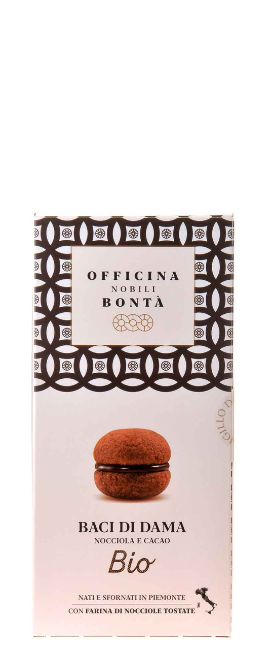 Officina Nobili Bonta Baci di Dama al Cacao e Nocciola Bio 180g von Biscottificio Roero s.r.l