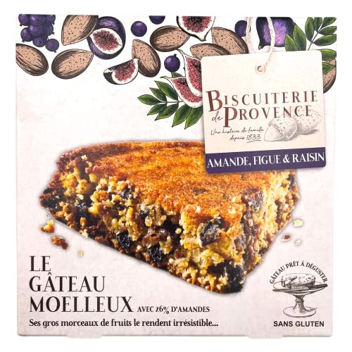 Biscuiterie de Provence Glutenfreier Mandelkuchen mit Rosinen und Feige, 240 g von Biscuiterie de Provence