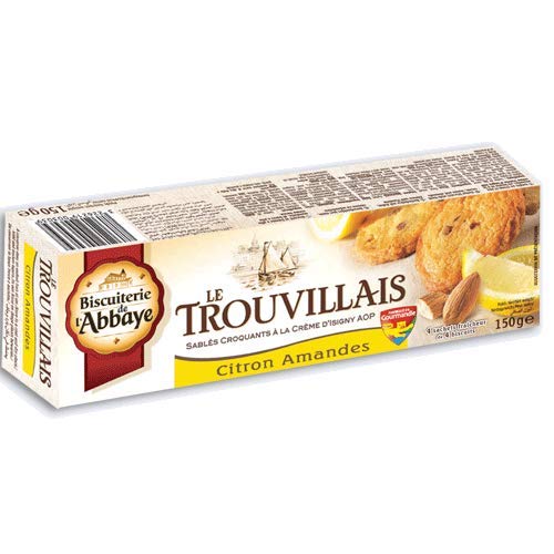 Biscuitere de l'Abbaye - Buttersandkekse mit Zitrone und Mandeln (Le Trouvillais) 150 g von Biscuiterie de l' Abbaye