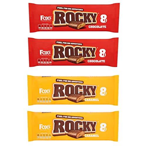 Fox's Rocky Schokoriegel, 24 Riegel, mit Fox's Rocky Caramel Riegeln, 24 Stück von Biscuits