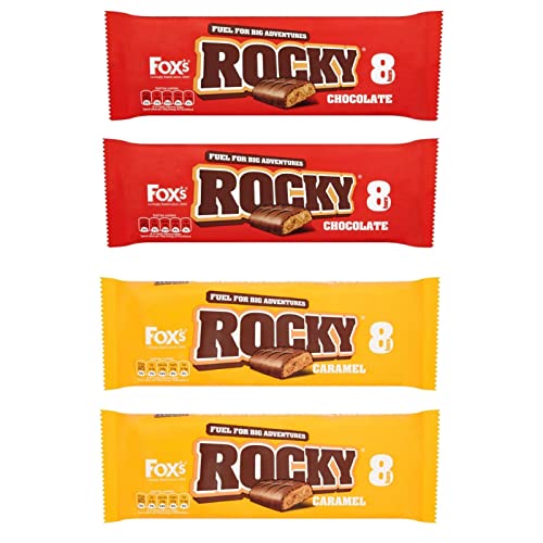 Fox's Rocky Schokoriegel, 24 Riegel, mit Fox's Rocky Caramel Riegeln, 24 Stück von Biscuits