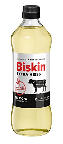 Biskin Extra Heiss Reines Pflanzenöl, 6er Pack (6 x 500 ml) von Biskin