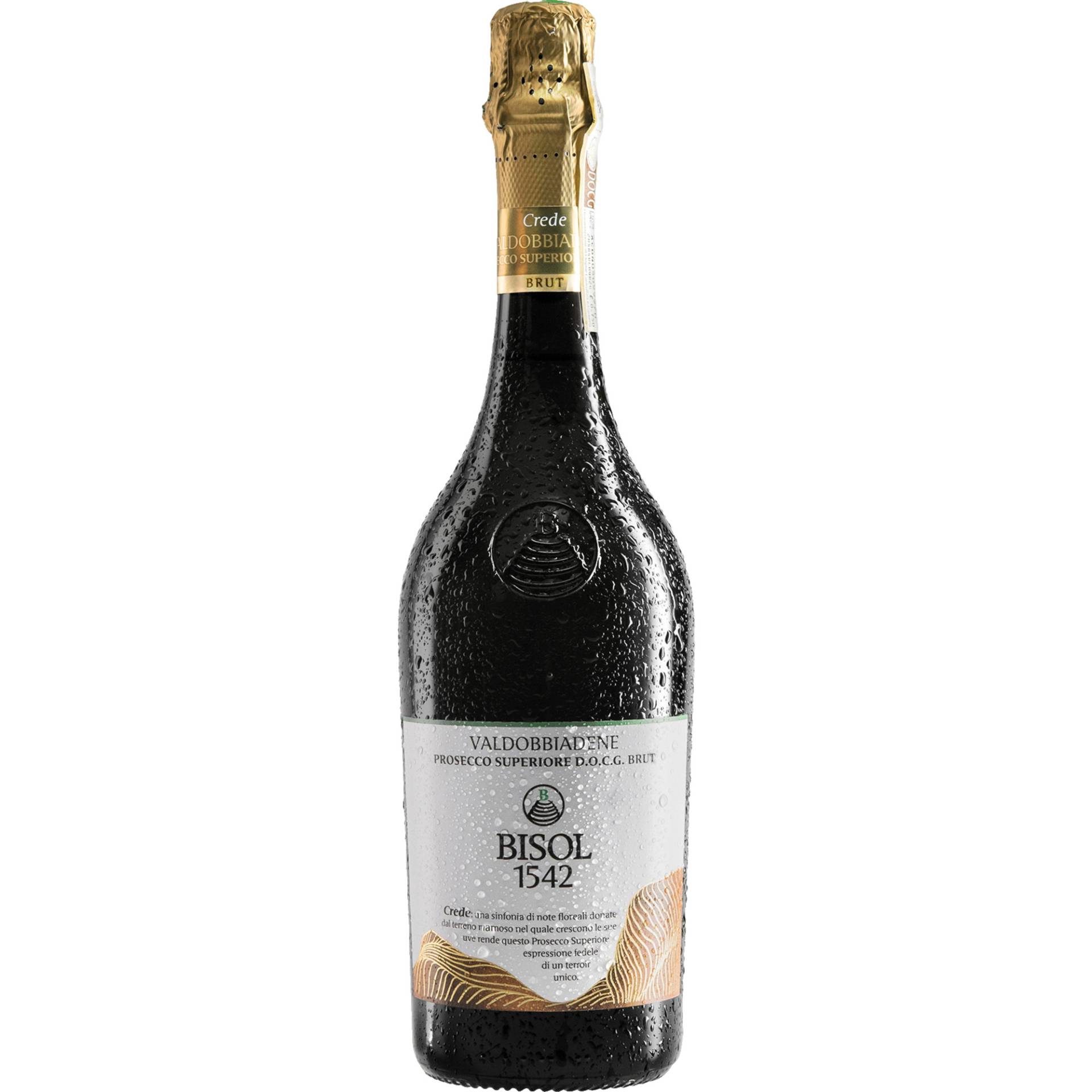 Bisol Crede Prosecco Superiore Brut, Prosecco DOC, Venetien, 2022, Schaumwein Bisol Crede Prosecco Superiore Brut, Prosecco DOC, Venetien, 2022, Schaumwein von Bisol Desiderio & Fegli S.R.L, IT-31049 S. Stefano