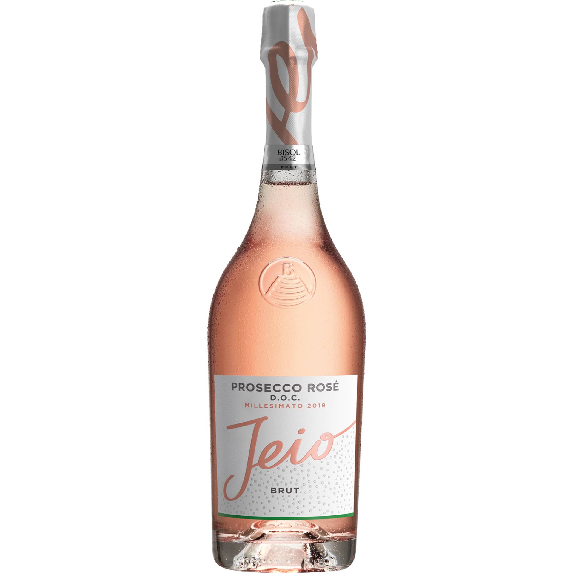 Jeio Prosecco Rosè Millesimato, Brut, Prosecco DOC, Venetien, 2021, Schaumwein Jeio Prosecco Rosè Millesimato, Brut, Prosecco DOC, Venetien, 2021, Schaumwein von Bisol Desiderio & Fegli S.R.L, IT-31049 S. Stefano