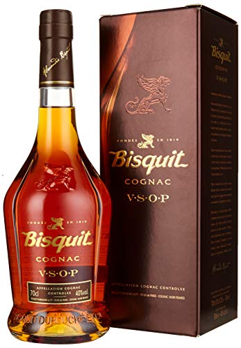 BISQUIT V.S.O.P - Cognac Very Superior Old Pale aus dem Hause Bisquit & Dubouché - 4 Jahre in französischen Eichenfässern gelagert - 1 x 0,7 l von Bisquit
