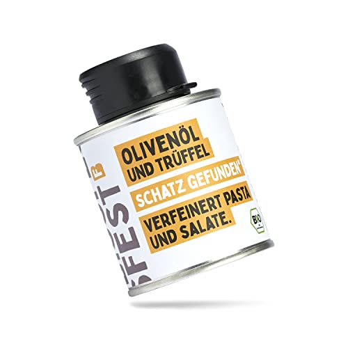 bissfest Bio Trüffel Öl 3x100 ml - Zum Verfeinern von Pizza, Pasta, Salaten & Risotto, sowie zum Schmoren von Fleisch, Fisch und Gemüse bissfest Bio Trüffel Öl 3x100 ml - Zum Verfeinern von Pizza, Pasta, Salaten & Risotto, sowie zum Schmoren von Fleisch, Fisch und Gemüse von Bissfest