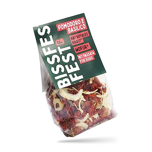 bissfest Pomodoro e Basilico Gewürz 60g – Italienische Gewürzmischung nach original Rezept aus der Gewürz Manufaktur in den Abruzzen - Für vollen Pasta Genuss - Vegan bissfest Pomodoro e Basilico Gewürz 60g – Italienische Gewürzmischung nach original Rezept aus der Gewürz Manufaktur in den Abruzzen - Für vollen Pasta Genuss - Vegan von Bissfest