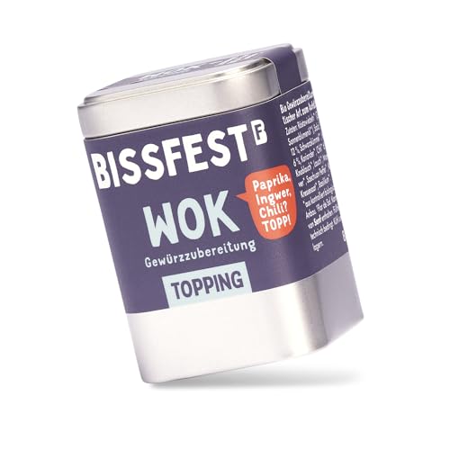 bissfest Wok Topping, Bio (3x85g) - Mit Paprika, Ingwer, Chili, Mangopulver & Co von Bissfest