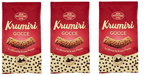 3x Bistefani Dunkle Schokolade Tropfen Krumiri Kekse 300g biscuits cookies kuchen von Bistefani