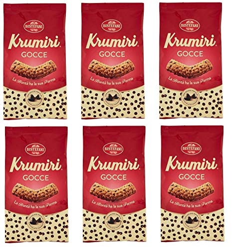 6x Bistefani Dunkle Schokolade Tropfen Krumiri Kekse 300g biscuits cookies kuchen von Bistefani