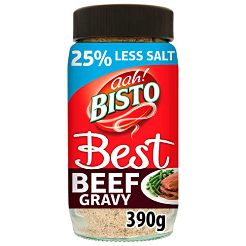 Bisto Best Salzreicher Geschmack Rindfleisch Sauciere Granulat mit echtem Fleischsaft, 390 g Glas (1 Stück) von Bisto