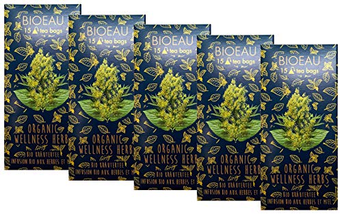 BIOEAU Wellness Herbs'n Honey BIO, 5er Pack, (75 Tee Beutel x 2 g = 150 g) von Bistrotea