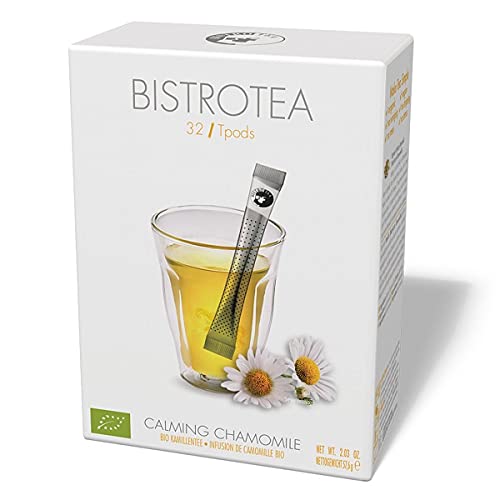 Bistrotea TPods 32 Teesticks BIO|Kamille|einzeln in Aromaschutzkuverts verpackt|4er Pack je 32 pro Sorte=128 Sticks von Bistrotea