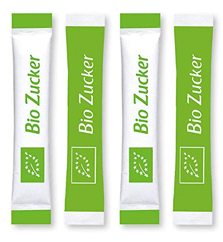 BIO Zuckersticks 400 x 3,6g befüllt mit weißem BioRübenzucker | Natürlich nachhaltiger Markenzucker aus deutschem Zuckerrübenanbau von Bistrozucker