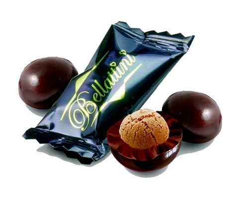 BELLATTINI Mini-Amaretti ca. 400 Stück umhüllt mit edler Schokolade 55% einzeln verpackt von Bistrozucker