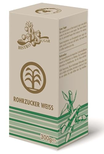 BistroSugar Streuer | Weisser Rohrzucker | 10er Pack – 3000g Nettofüllmenge | 1 Streuer mit 300g von Bistrozucker