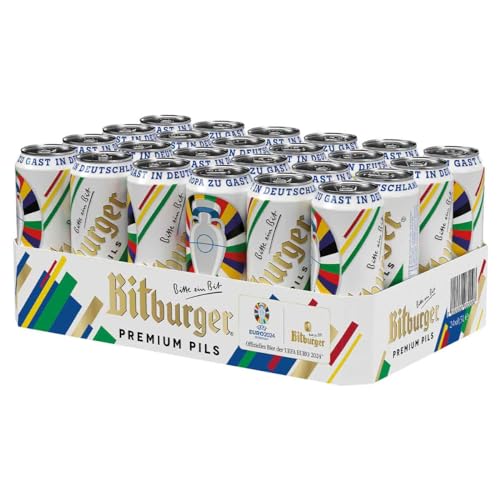 BITBURGER® Premium Pils | Dosen-Bier (24x 0,5l) | Hopfenbetonter Pilsgenuss | Aus Besten Hopfensorten | Nach Deutschem Reinheitsgebot Gebraut von Bitburger