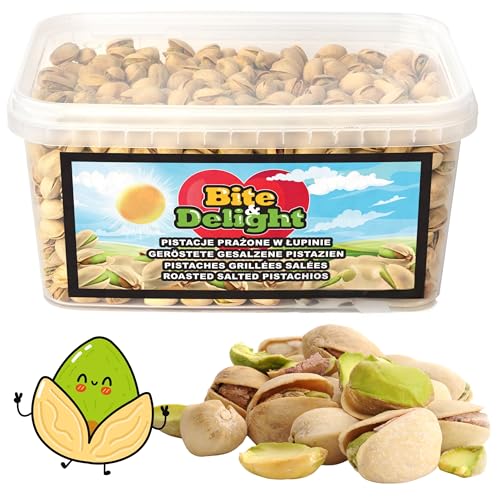 Bite & Delight 5kg Pistazien Geröstet Gesalzen mit Schale Frisch und Knusprig Snacks Knabberartikel Vegan Glutenfrei Mehrwegbehälter Bite & Delight 5kg Pistazien Geröstet Gesalzen mit Schale Frisch und Knusprig Snacks Knabberartikel Vegan Glutenfrei Mehrwegbehälter von Bite & Delight