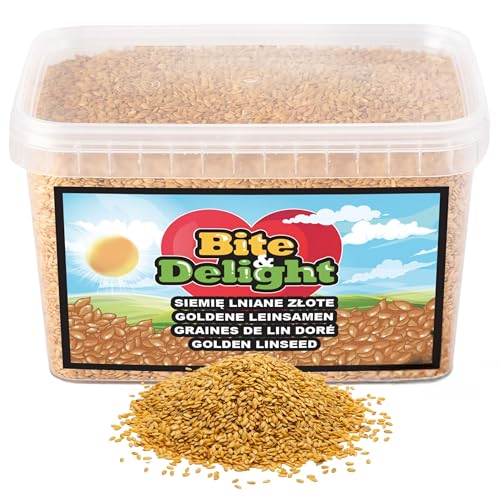 Bite & Delight Goldener Leinsamen - Omega-3 Power für Ihre Ernährung - Glutenfrei - Sojafrei - Ganze Samen ohne Zusätze - Reich an Mineralien und Ballaststoffen - Vielseitig in Küche - 1000 ml Bite & Delight Goldener Leinsamen - Omega-3 Power für Ihre Ernährung - Glutenfrei - Sojafrei - Ganze Samen ohne Zusätze - Reich an Mineralien und Ballaststoffen - Vielseitig in Küche - 1000 ml von Bite & Delight