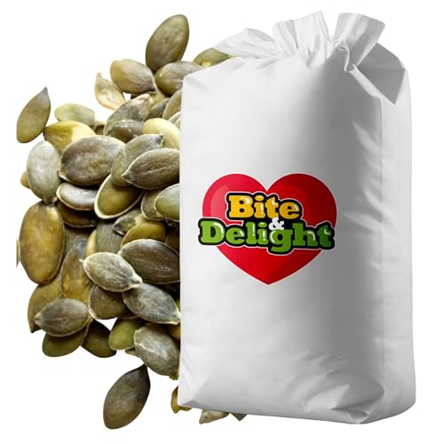 Bite & Delight Kürbiskerne Geschält - Ungesalzen Ungeröstet - Knackige Kürbiskerne - Schalenlos zum Knabbern - Kürbis Kerne Roh ohne Schale - Vegan in Rohkostqualität - Eiweißquelle - 25 kg Bite & Delight Kürbiskerne Geschält - Ungesalzen Ungeröstet - Knackige Kürbiskerne - Schalenlos zum Knabbern - Kürbis Kerne Roh ohne Schale - Vegan in Rohkostqualität - Eiweißquelle - 25 kg von Bite & Delight