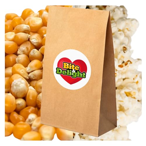 Bite & Delight Popcorn Mais - Kinopopcorn für Popcornmaschine - Popcornloop - Natürlich Knuspriger Genuss - Butterfly Popcorn Mais - der Klassiker des Popcorn Mais - Ohne Zusätze - 10 kg von Bite & Delight