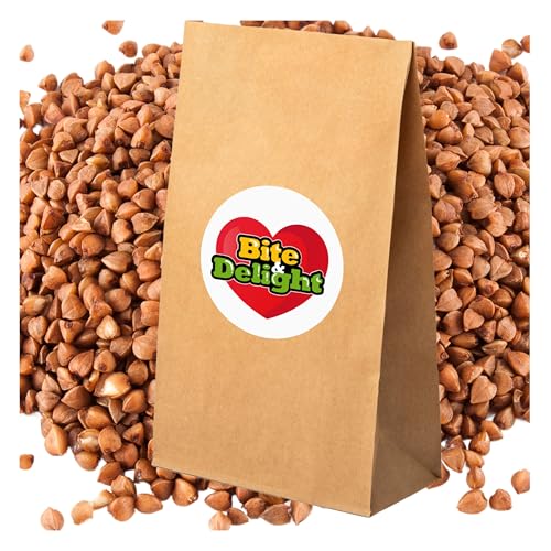 Bite & Delight Weiße Buchweizengrütze - Roh, Nicht wärmebehandelt, Alle Nährstoffe - Köstlicher Geschmack - Quelle für Eiweiß und komplexe Kohlenhydrate - Passt zu vielen Gerichten - 5 kg Bite & Delight Weiße Buchweizengrütze - Roh, Nicht wärmebehandelt, Alle Nährstoffe - Köstlicher Geschmack - Quelle für Eiweiß und komplexe Kohlenhydrate - Passt zu vielen Gerichten - 5 kg von Bite & Delight